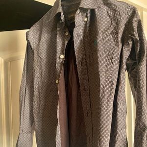 Ariat boys button down shirt that has been worn twice.